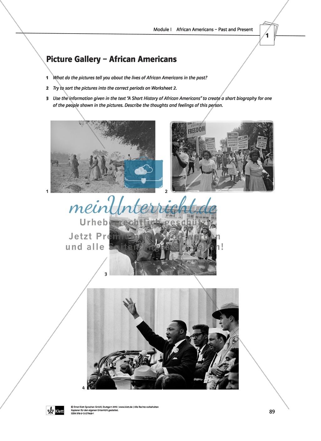 African Americans - Past and Present: Geschichte + Lernziele + Arbeitsblätter + Lösungen Preview 9