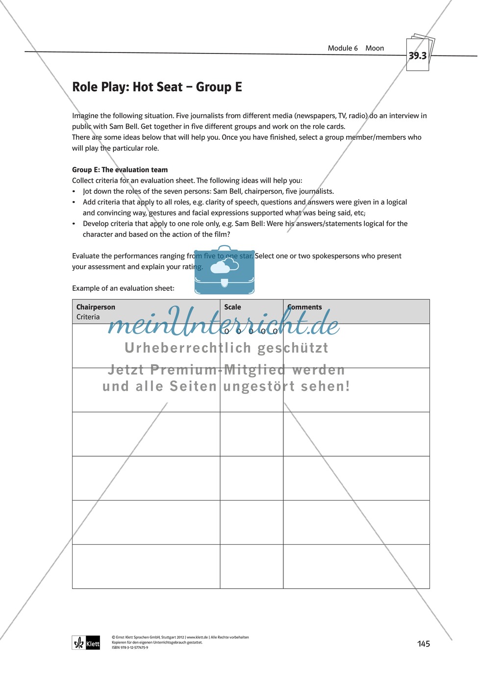 Moon - Post-Viewing activites: Ethische Fragestellung zum Thema
