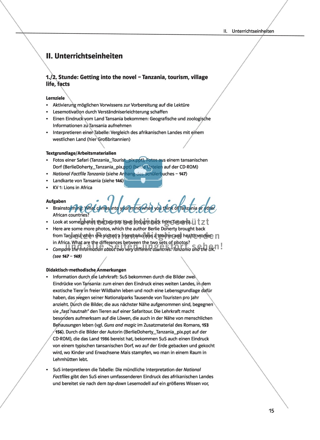 Erarbeitung interkulturellen Wissens mit Schwerpunkt Afrika anhand des Buches