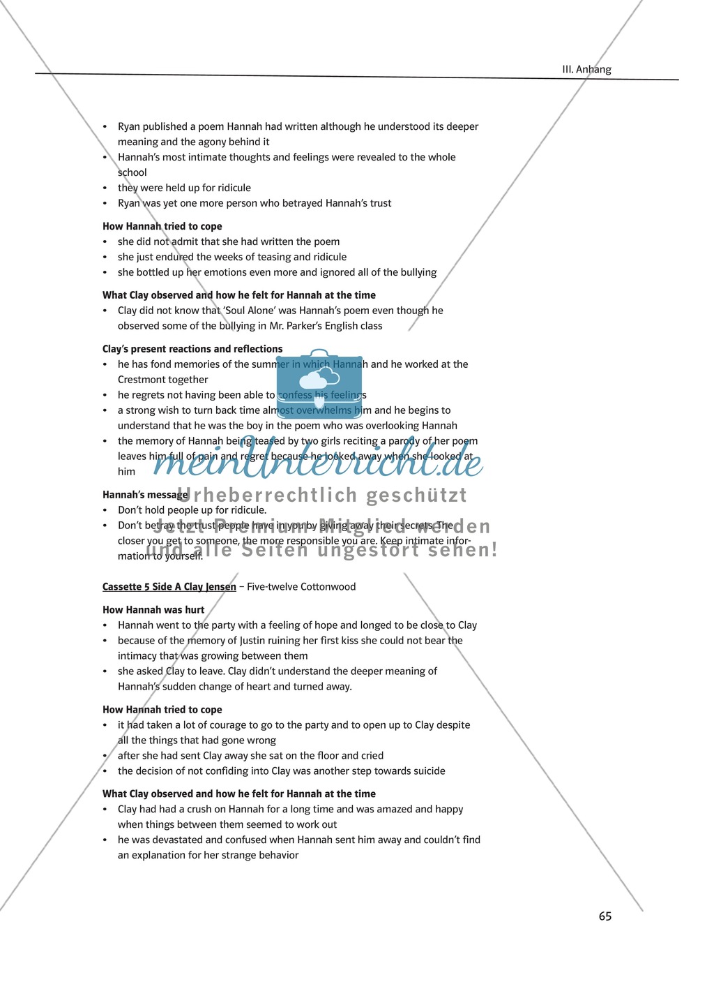 Pre-reading activities: Einstieg in die Lektüre + Lernziele + Methoden + Aufgaben + Kopiervorlagen + Klausurvorschläge + Lösungen Preview 10