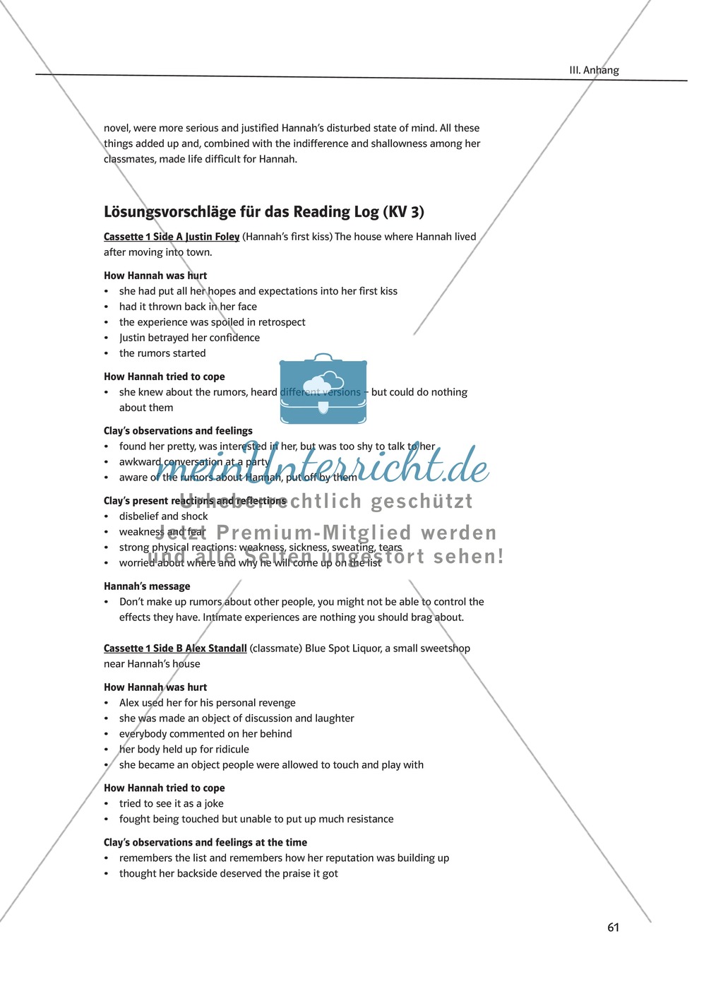 Pre-reading activities: Einstieg in die Lektüre + Lernziele + Methoden + Aufgaben + Kopiervorlagen + Klausurvorschläge + Lösungen Preview 6
