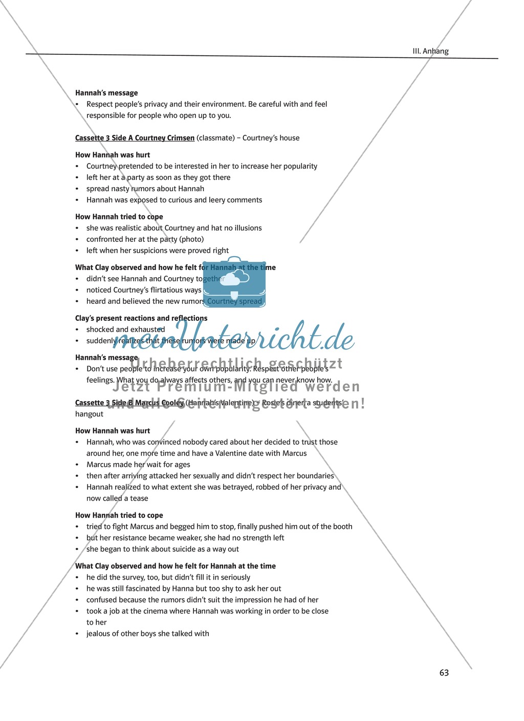 Pre-reading activities: Einstieg in die Lektüre + Lernziele + Methoden + Aufgaben + Kopiervorlagen + Klausurvorschläge + Lösungen Preview 8