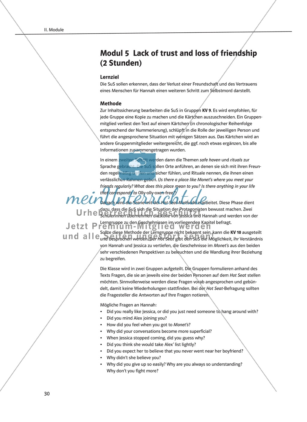 While-Reading Activities: Lernziele + Methoden + Aufgaben + Kopiervorlagen + Klausurvorschläge + Lösungen Preview 11