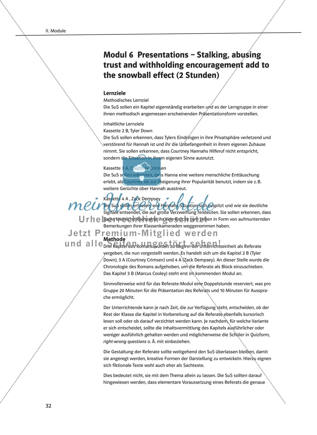 While-Reading Activities: Lernziele + Methoden + Aufgaben + Kopiervorlagen + Klausurvorschläge + Lösungen Preview 13