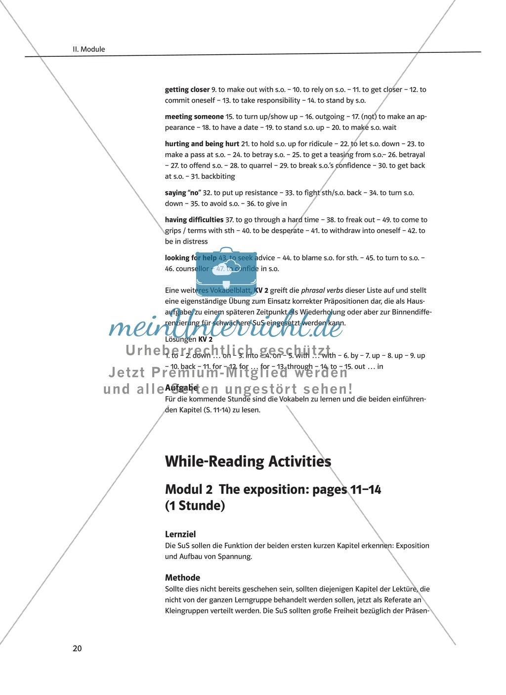 While-Reading Activities: Lernziele + Methoden + Aufgaben + Kopiervorlagen + Klausurvorschläge + Lösungen Preview 1