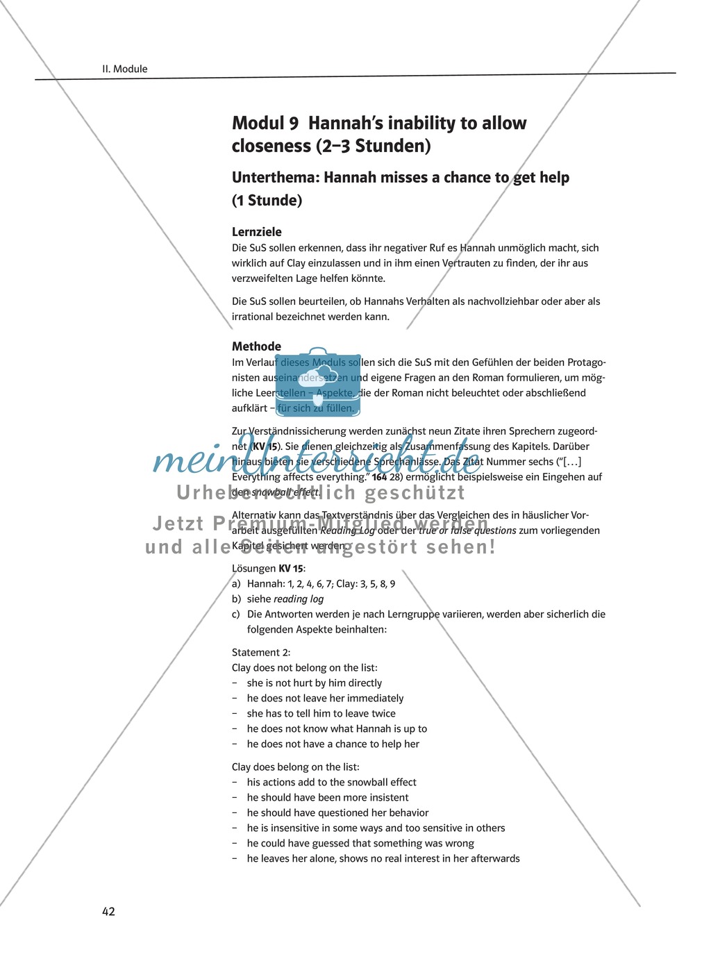 While-Reading Activities: Lernziele + Methoden + Aufgaben + Kopiervorlagen + Klausurvorschläge + Lösungen Preview 23