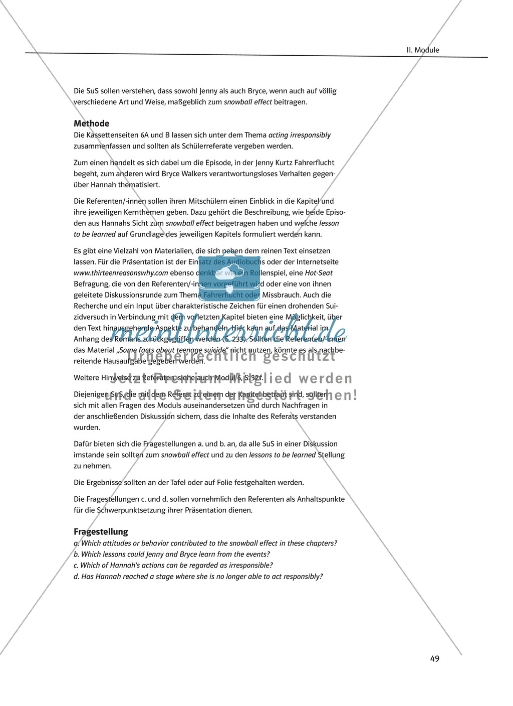 While-Reading Activities: Lernziele + Methoden + Aufgaben + Kopiervorlagen + Klausurvorschläge + Lösungen Preview 30