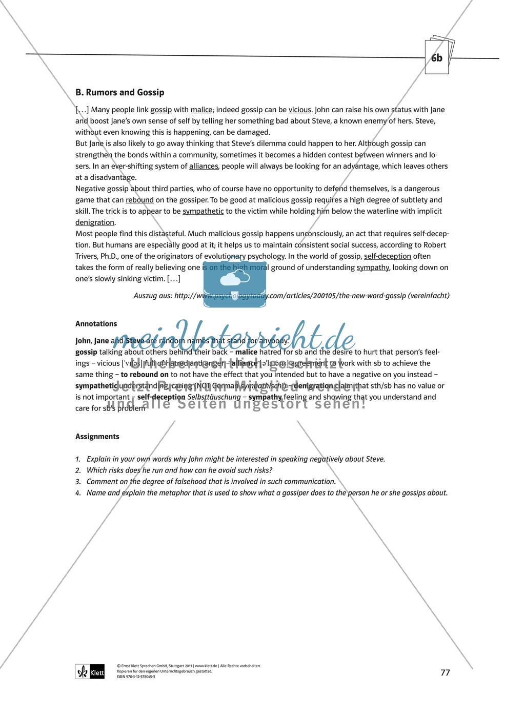 While-Reading Activities: Lernziele + Methoden + Aufgaben + Kopiervorlagen + Klausurvorschläge + Lösungen Preview 51