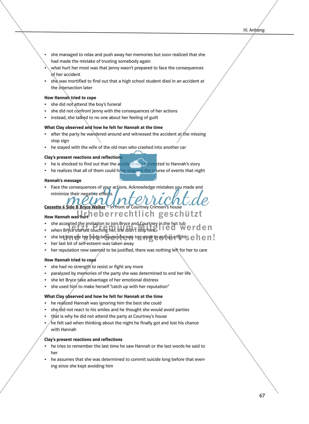 Post-reading activities: Lernziele + Methoden + Aufgaben + Kopiervorlagen + Lösungen Preview 15