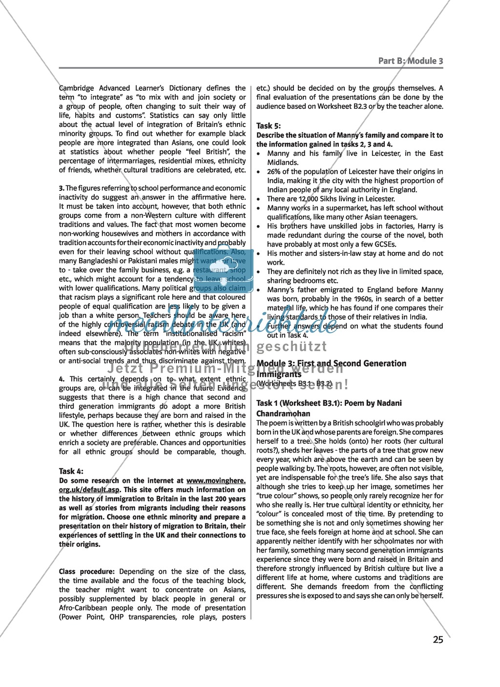 (Un)arranged marriage - Themen für die Oberstufe: Multicultural Britain - Facts and Figures Preview 3