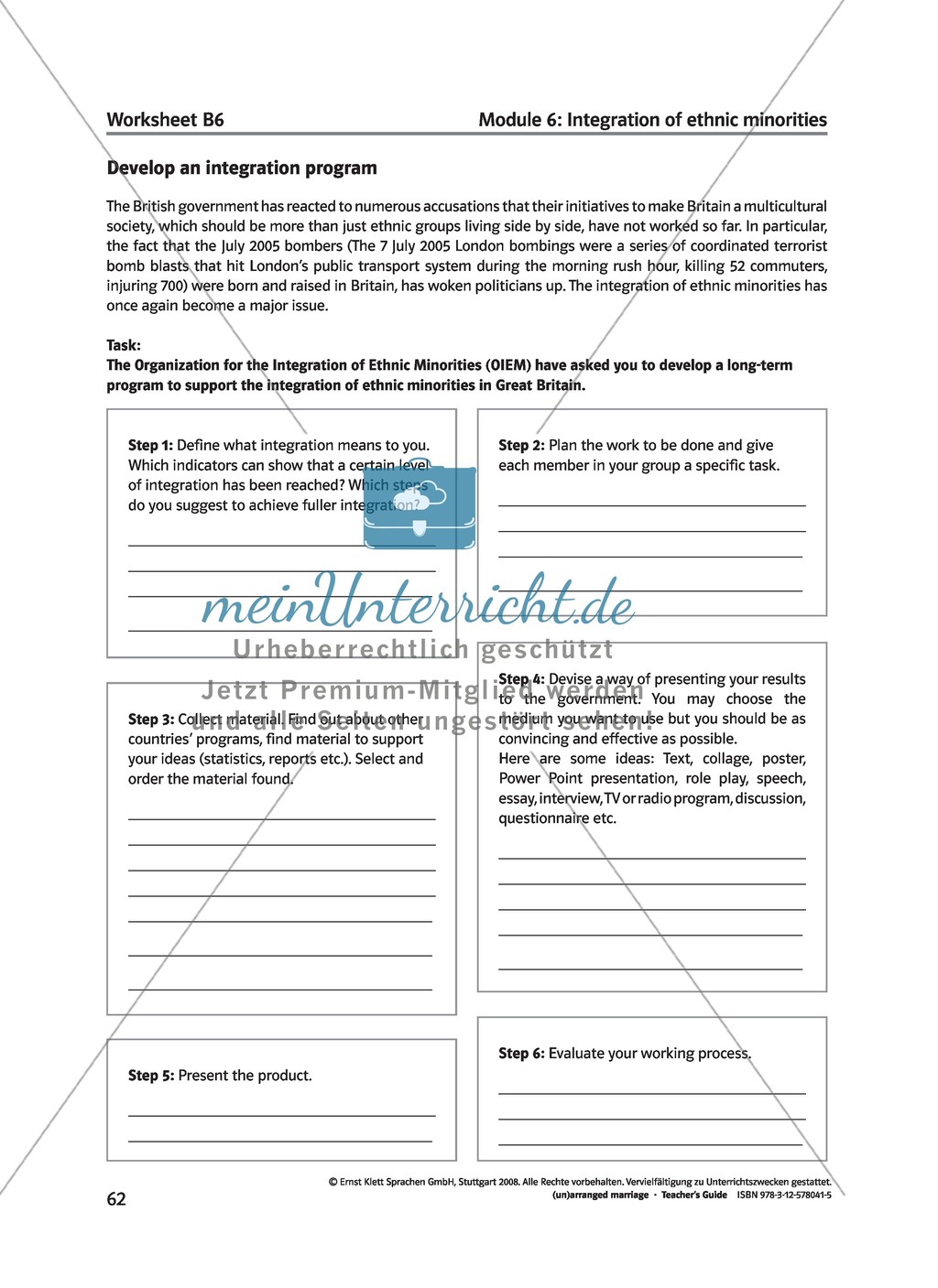 (Un)arranged marriage - Themen für die Oberstufe: Integration of ethnic minorities Preview 2