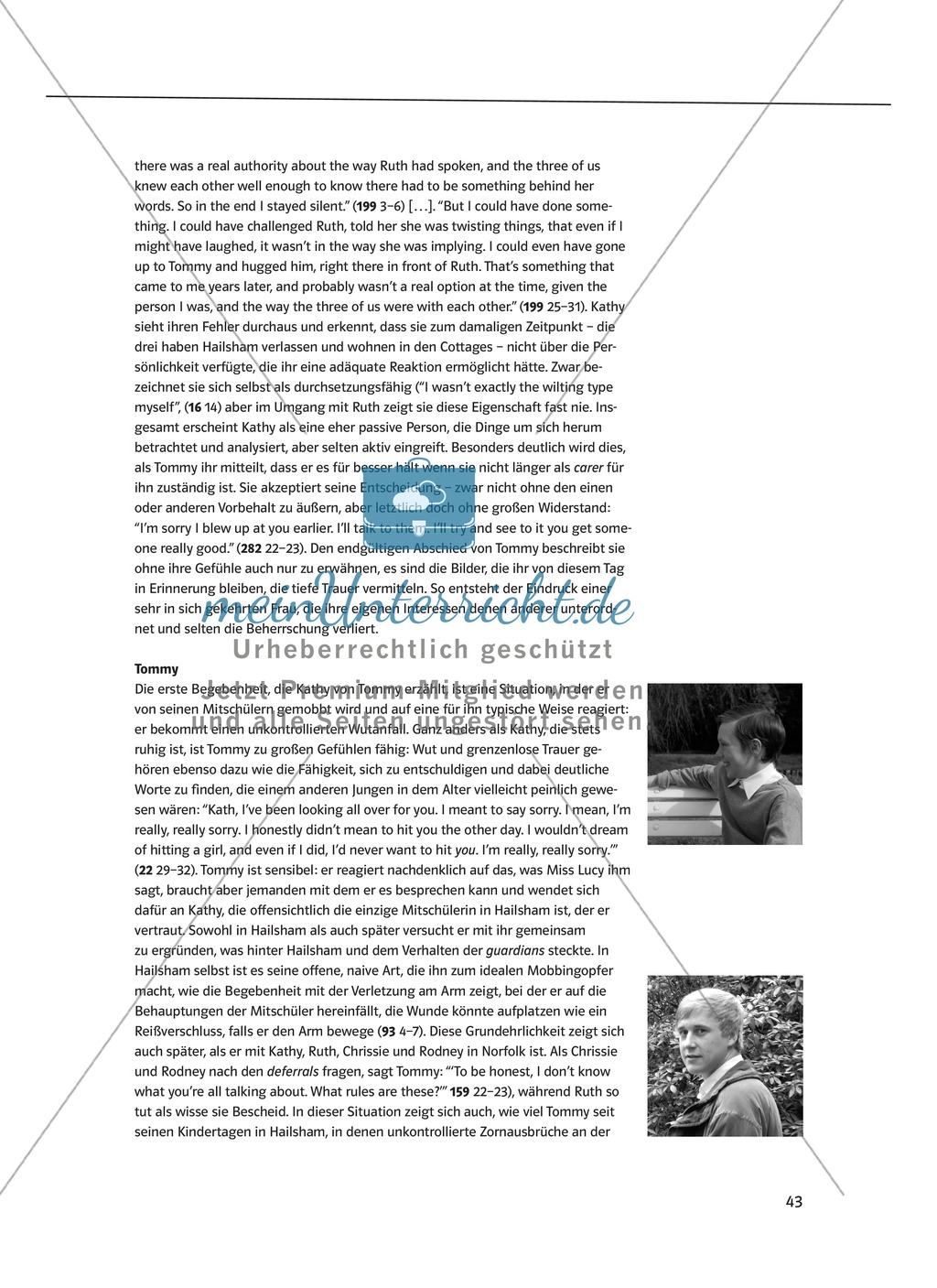 Unterrichtseinheiten zu Kazuo Ishiguros Roman