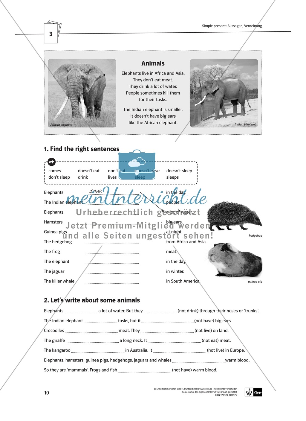 Arbeitsblätter für einen kommunikativen Grammatikunterricht: Simple Present Preview 5
