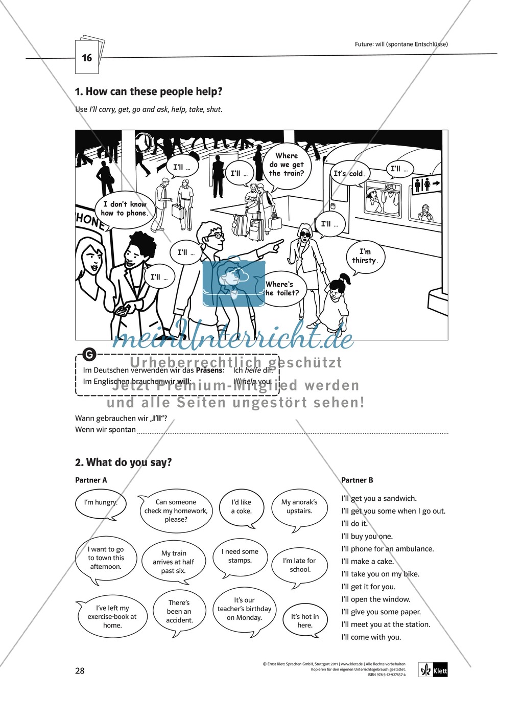 Arbeitsblätter für einen kommunikativen Grammatikunterricht: Future Preview 5