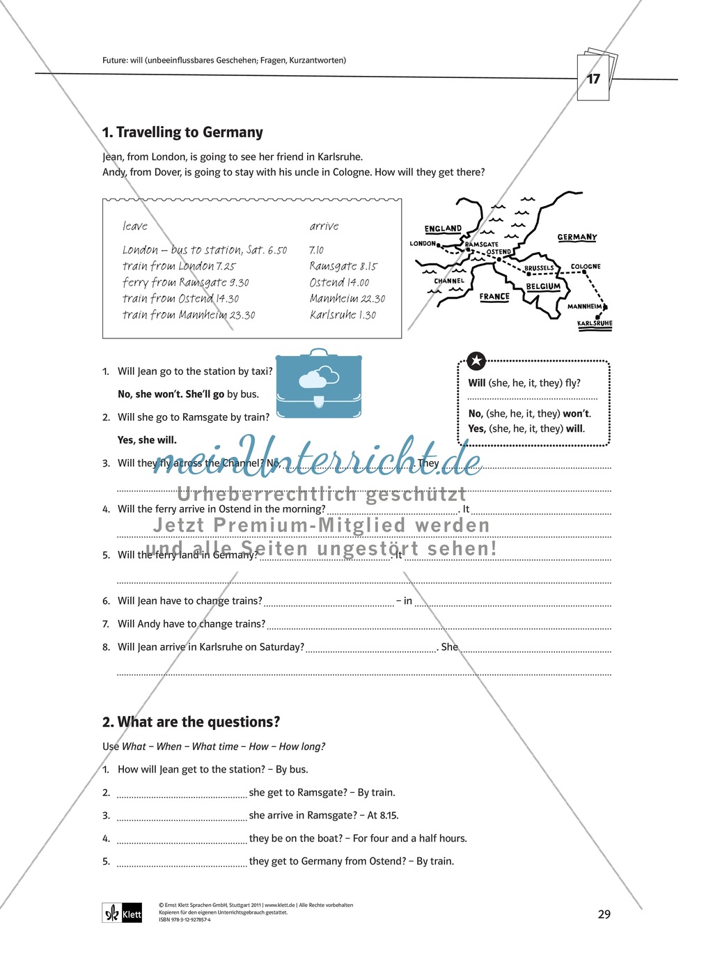 Arbeitsblätter für einen kommunikativen Grammatikunterricht: Future Preview 6