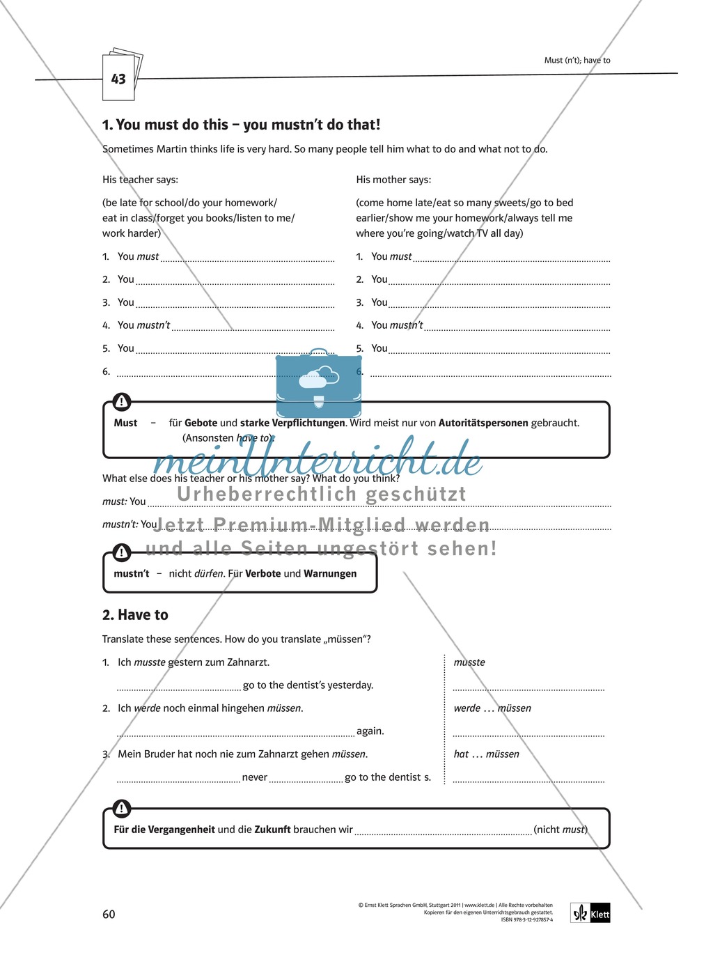 Arbeitsblätter für einen kommunikativen Grammatikunterricht: Modale Hilfsverben Preview 4