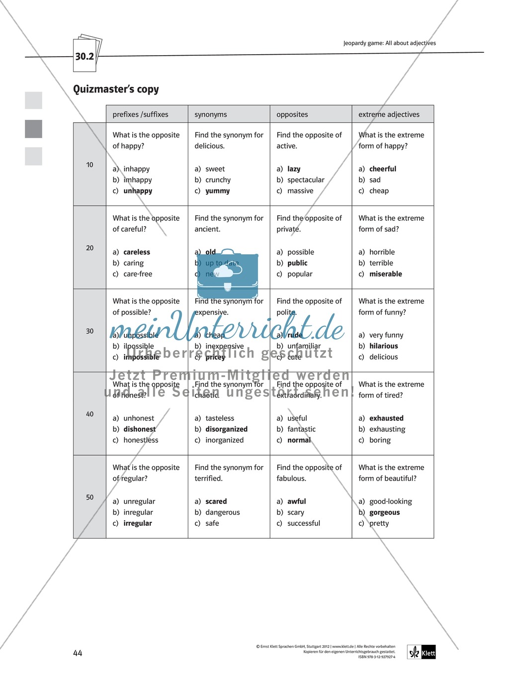 Arbeitsblätter für Vertretungsstunden in den Klassen 7 und 8 Preview 17