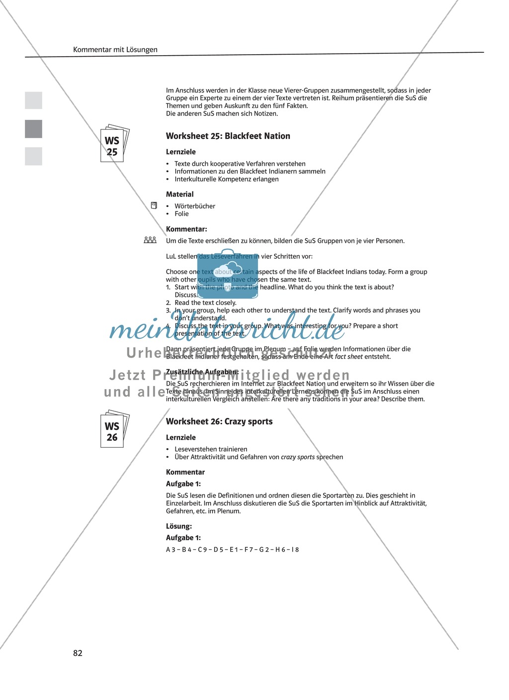 Arbeitsblätter für Vertretungsstunden in den Klassen 7 und 8 Preview 24