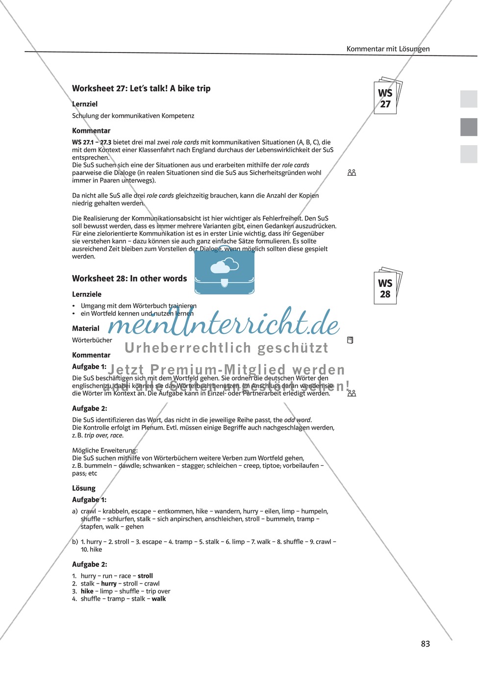 Arbeitsblätter für Vertretungsstunden in den Klassen 7 und 8 Preview 25