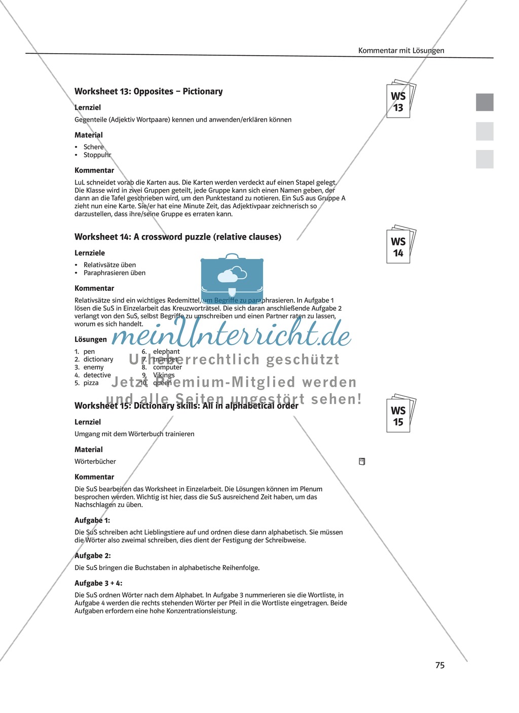 Arbeitsblätter - opposites Preview 4