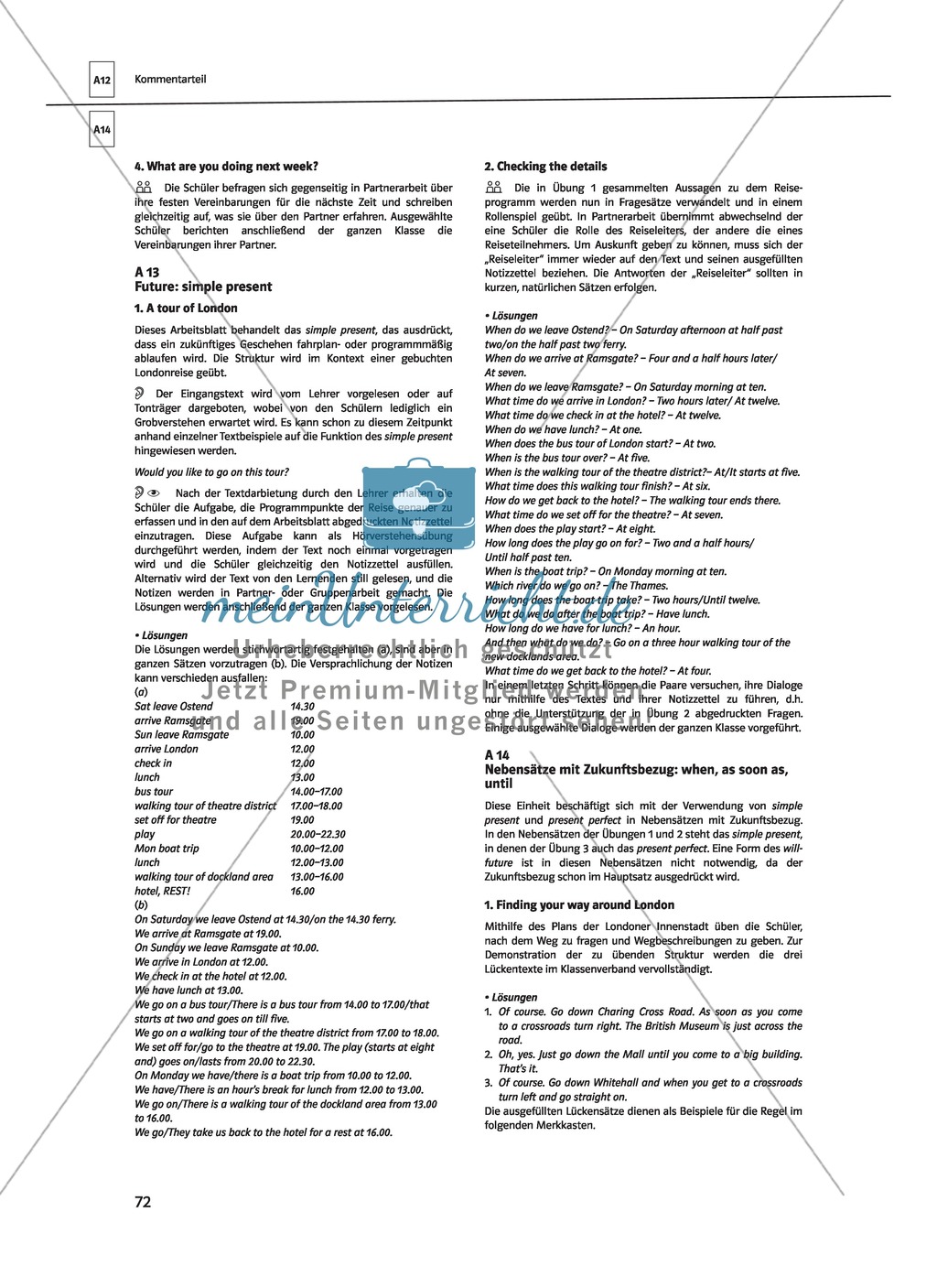 Englische Grammatik üben: Arbeitsblätter zum Futur Preview 11