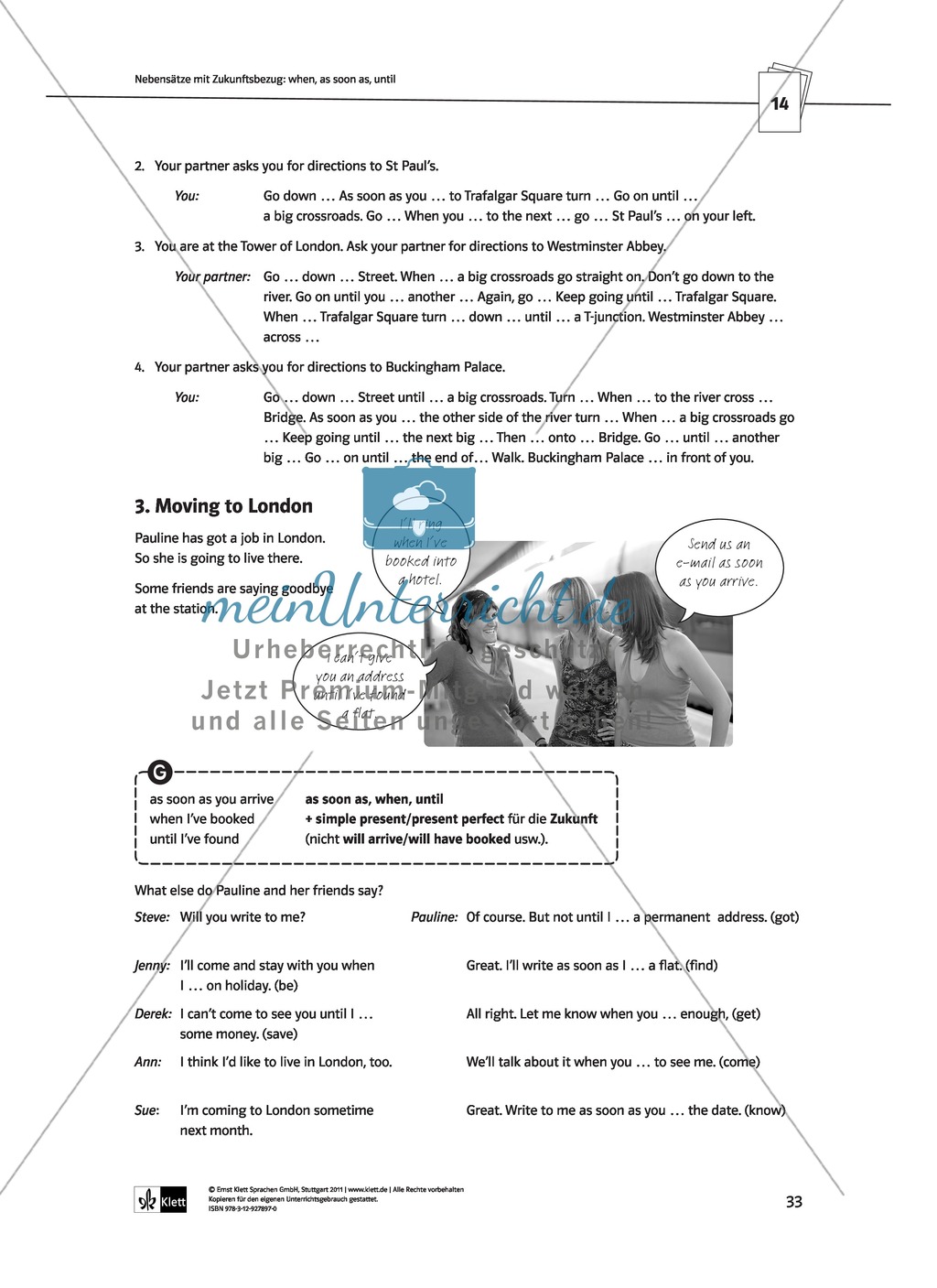 Englische Grammatik üben: Arbeitsblätter zum Futur Preview 8