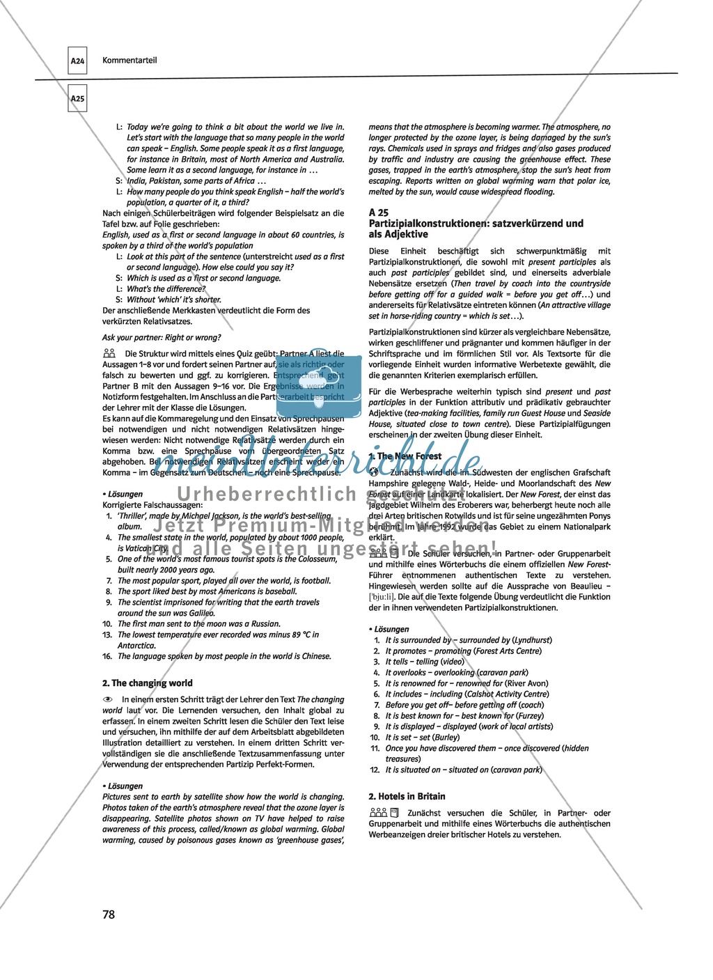 Englische Grammatik üben: Arbeitsblätter zu Partizipien Preview 12