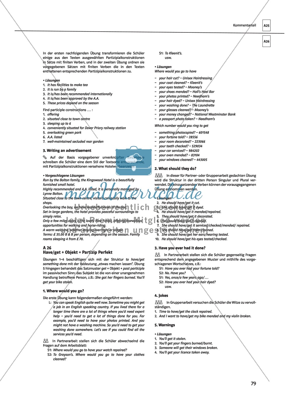 Englische Grammatik üben: Arbeitsblätter zu Partizipien Preview 13