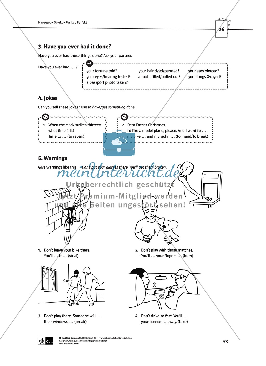 Englische Grammatik üben: Arbeitsblätter zu Partizipien Preview 8
