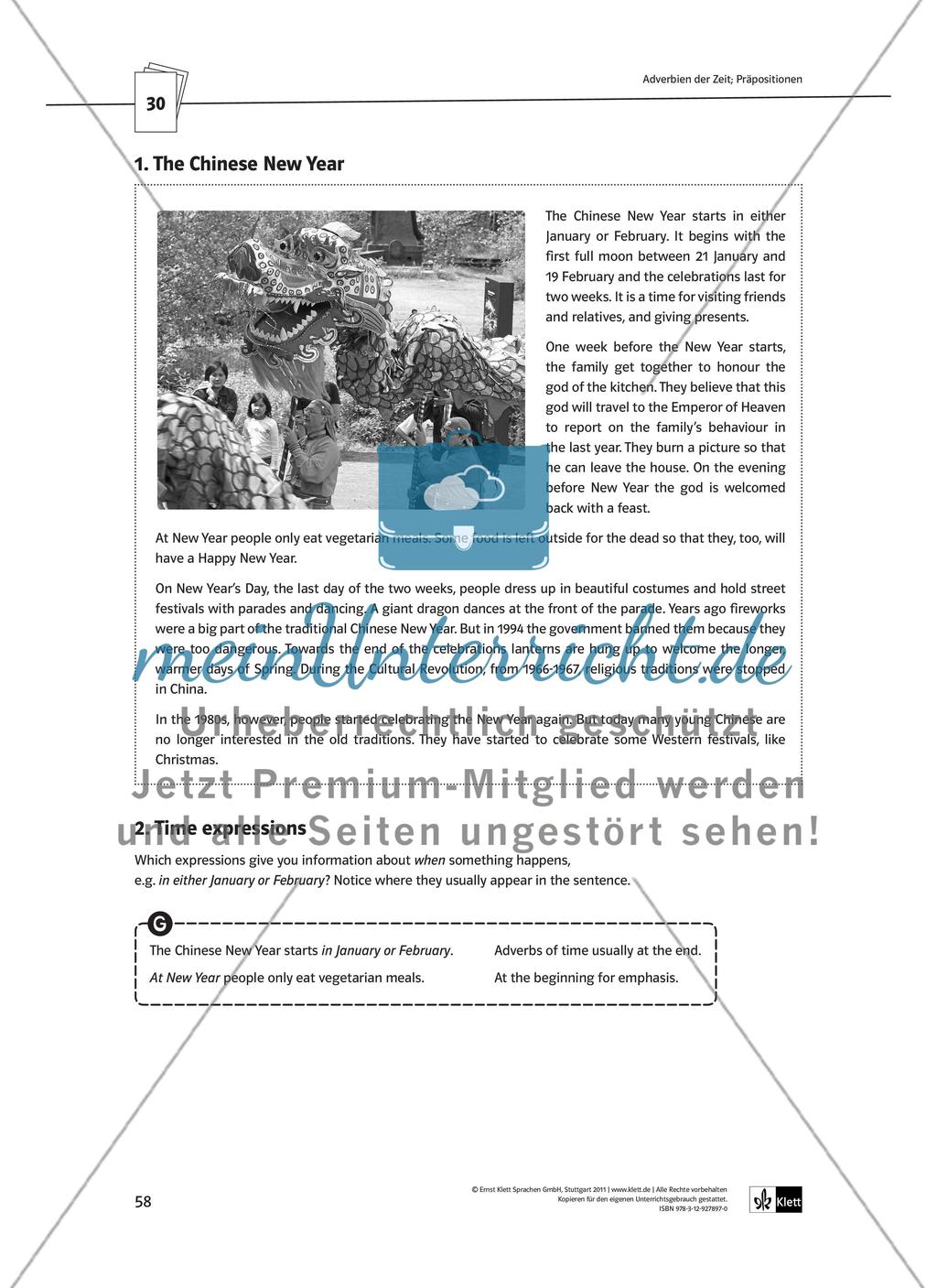 Partizipien / Verben mit zwei Objekten / Adverbien Preview 13