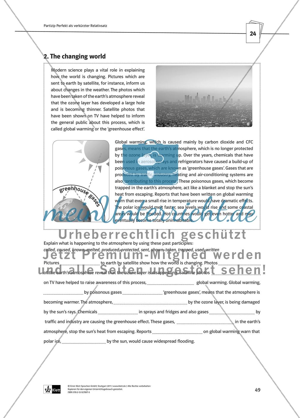 Partizipien / Verben mit zwei Objekten / Adverbien Preview 4