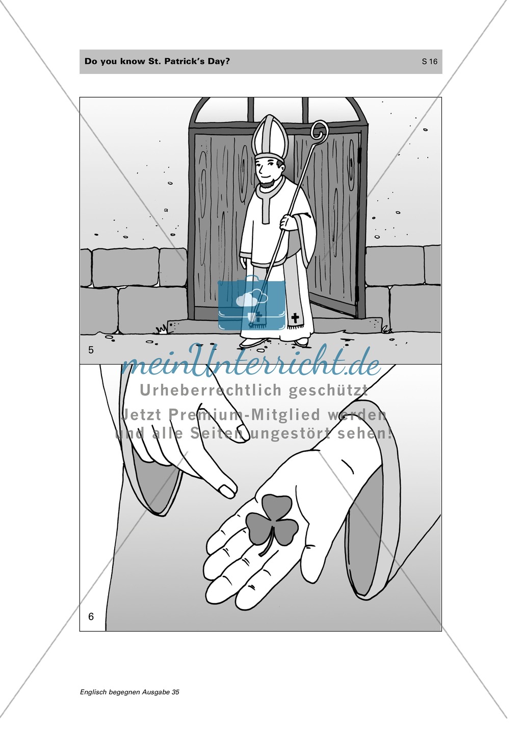 Erarbeitung des irischen Feiertags "St. Patrick's day" und der zugrunde liegenden Legende: vocabulary + storytelling + write a play Preview 11