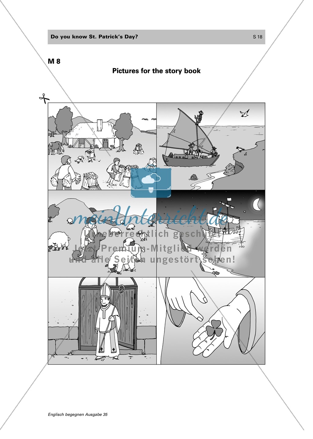Erarbeitung des irischen Feiertags "St. Patrick's day" und der zugrunde liegenden Legende: vocabulary + storytelling + write a play Preview 13
