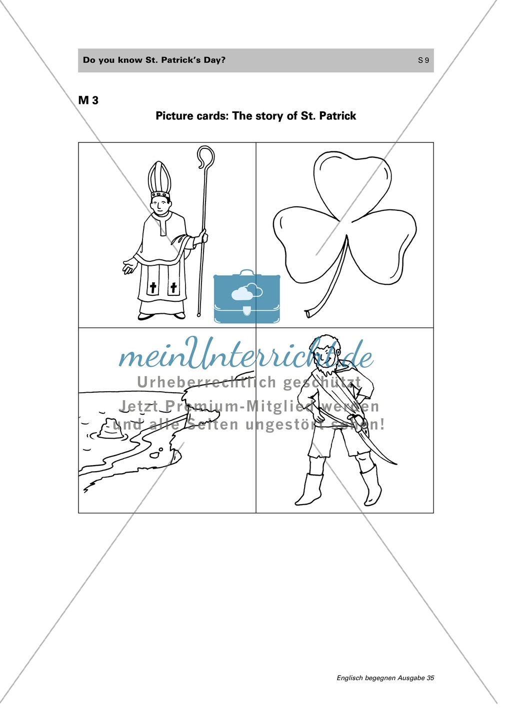 Erarbeitung des irischen Feiertags "St. Patrick's day" und der zugrunde liegenden Legende: vocabulary + storytelling + write a play Preview 4