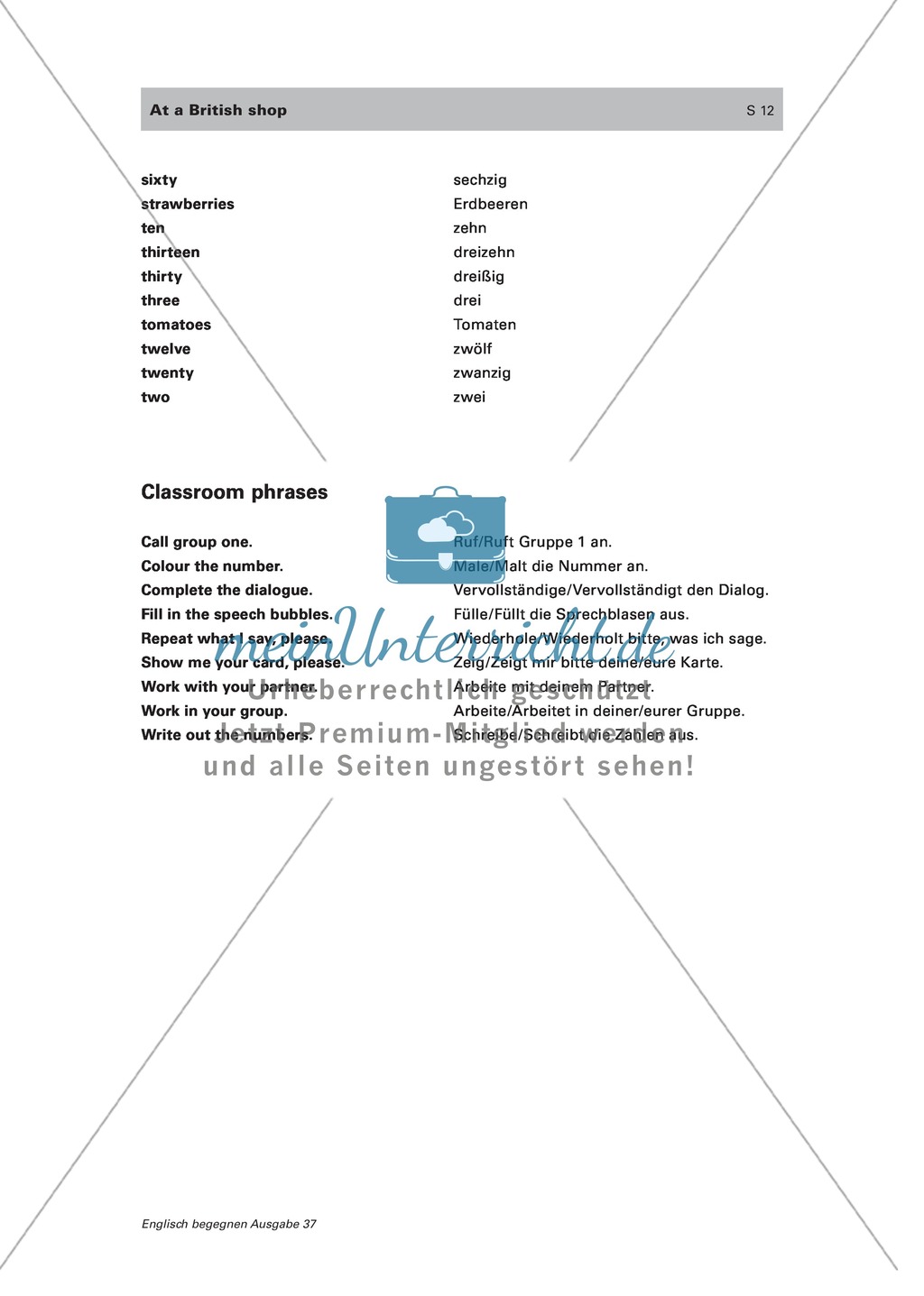 Einfache Einkaufsdialoge auf englisch entwickeln: conversation + numbers up to 100 + listening Preview 10