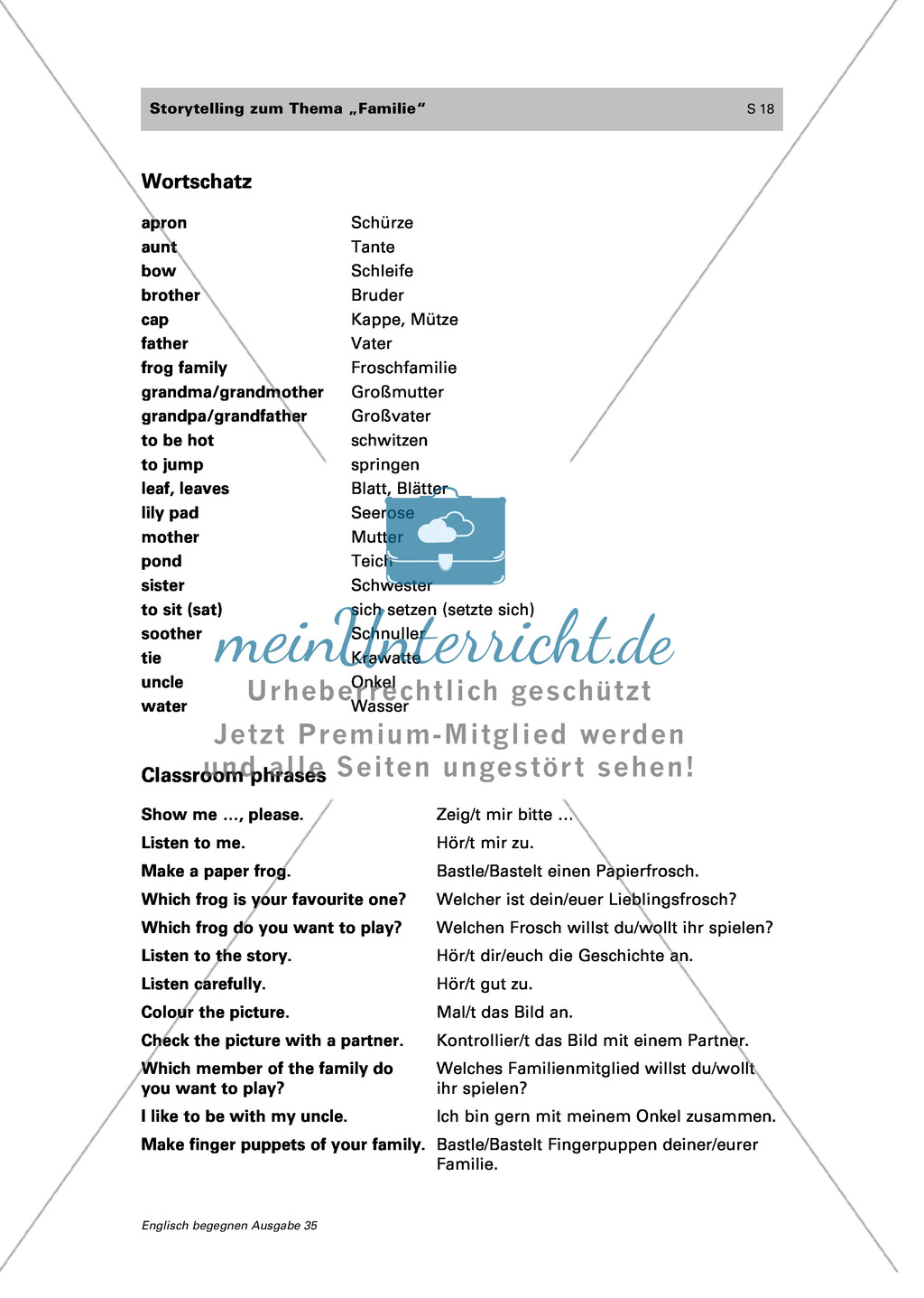 Erarbeiten des englischen Wortschatzes zum Thema "Family": vocabulary + storytelling + productive speaking Preview 14
