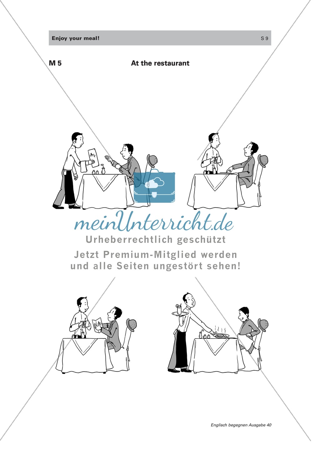 Wortschatz und Dialogarbeit zum Thema "food and drinks" Preview 6