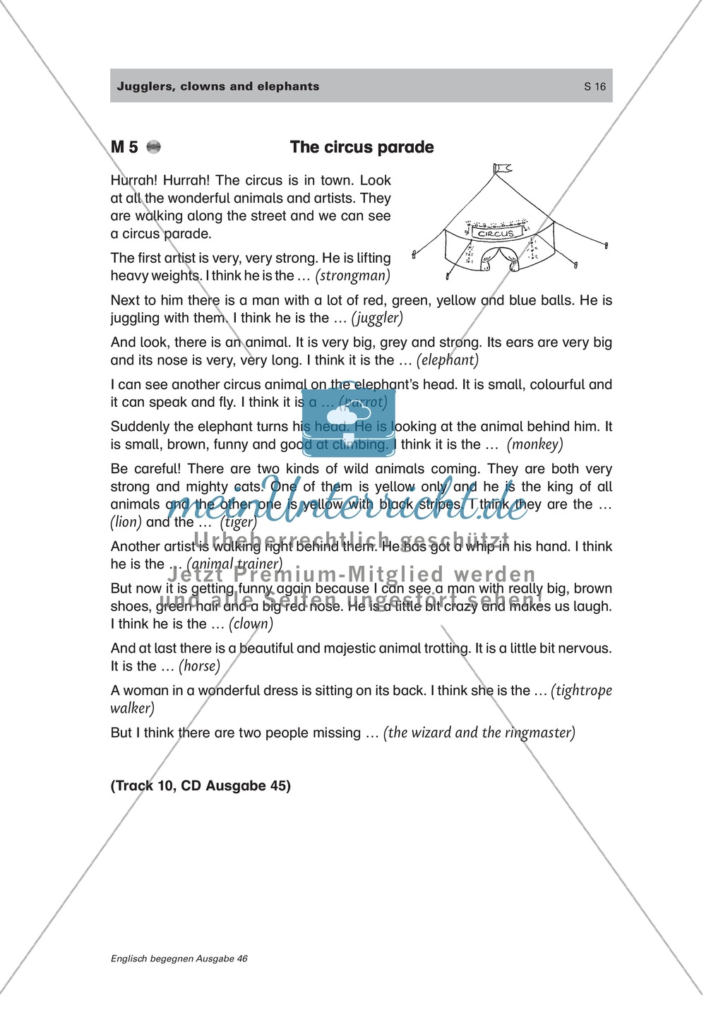 Englischen Wortschatz spielerisch erarbeiten: the circus Preview 7