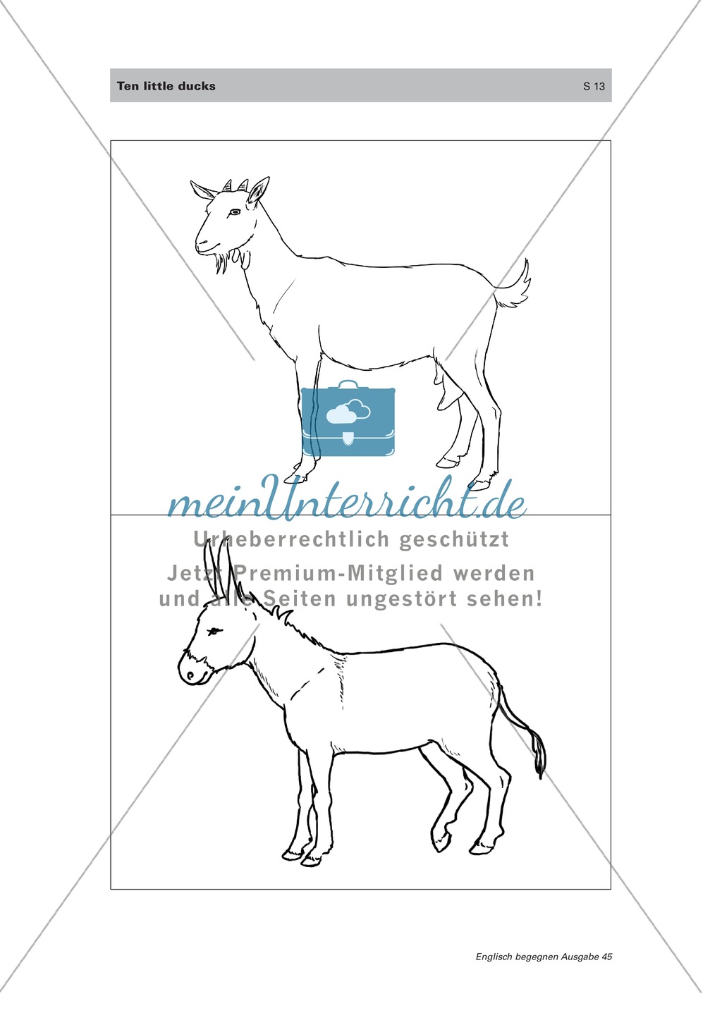 Englischen Wortschatz erarbeiten: animals on the farm + numbers Preview 10