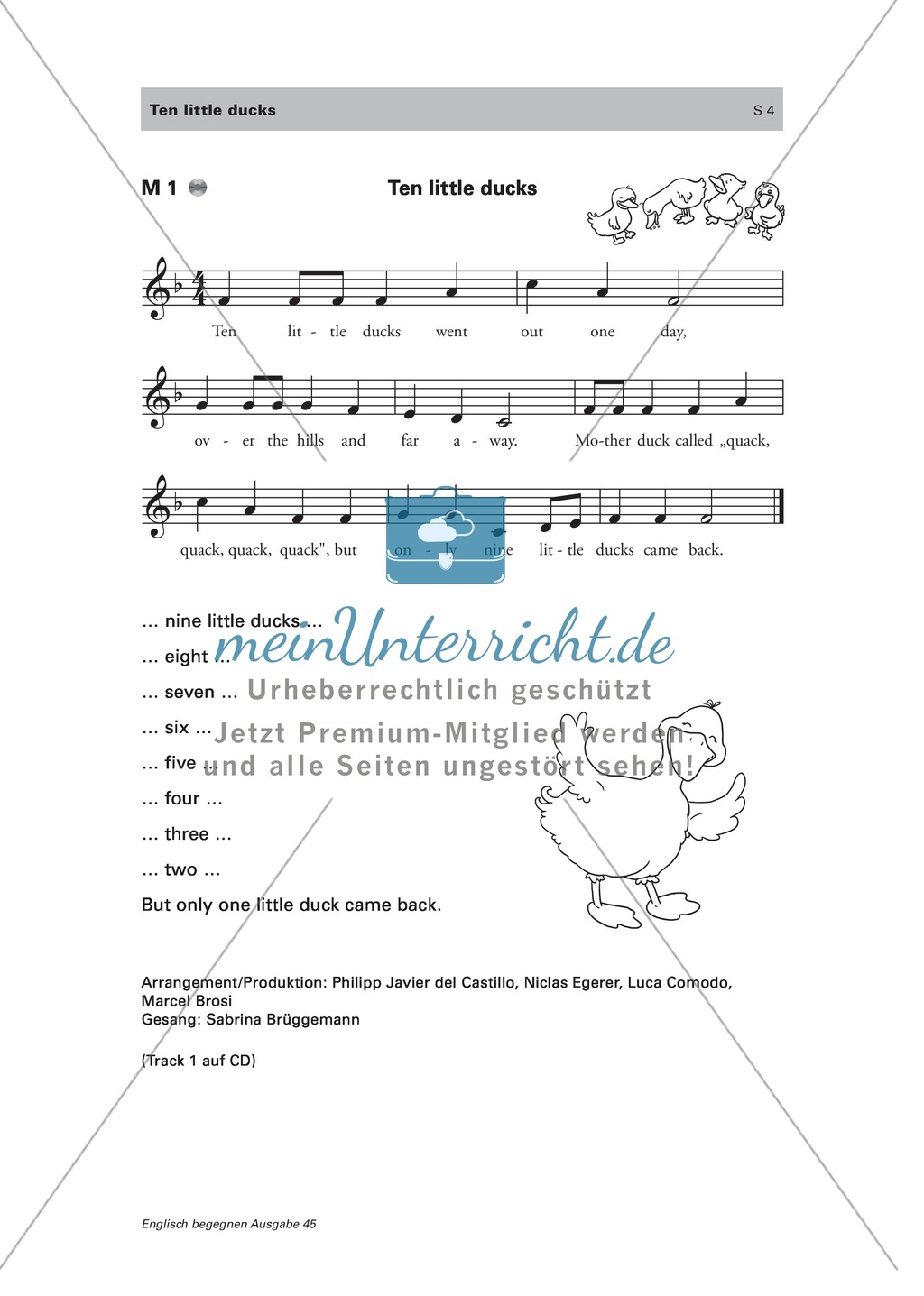 Englischen Wortschatz erarbeiten: animals on the farm + numbers Preview 1