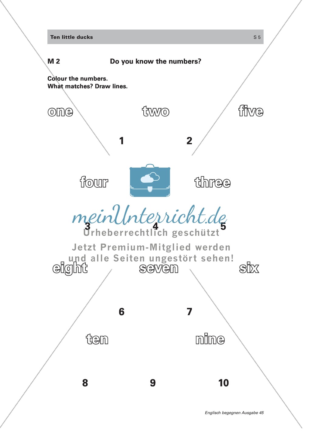 Englischen Wortschatz erarbeiten: animals on the farm + numbers Preview 2