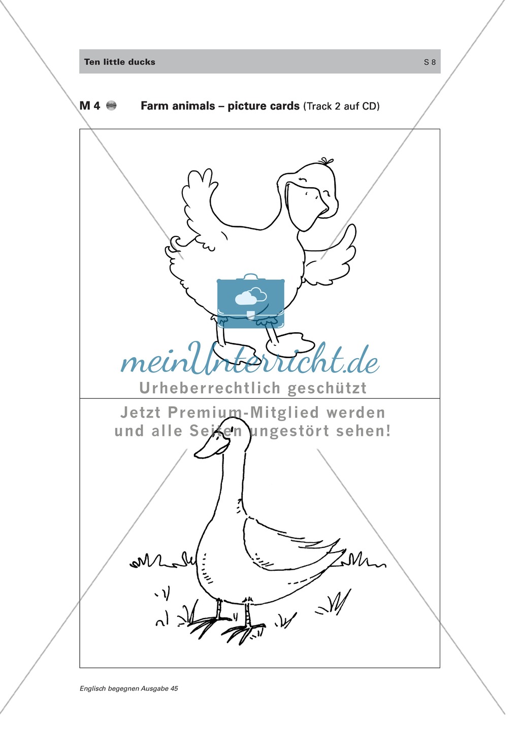 Englischen Wortschatz erarbeiten: animals on the farm + numbers Preview 5
