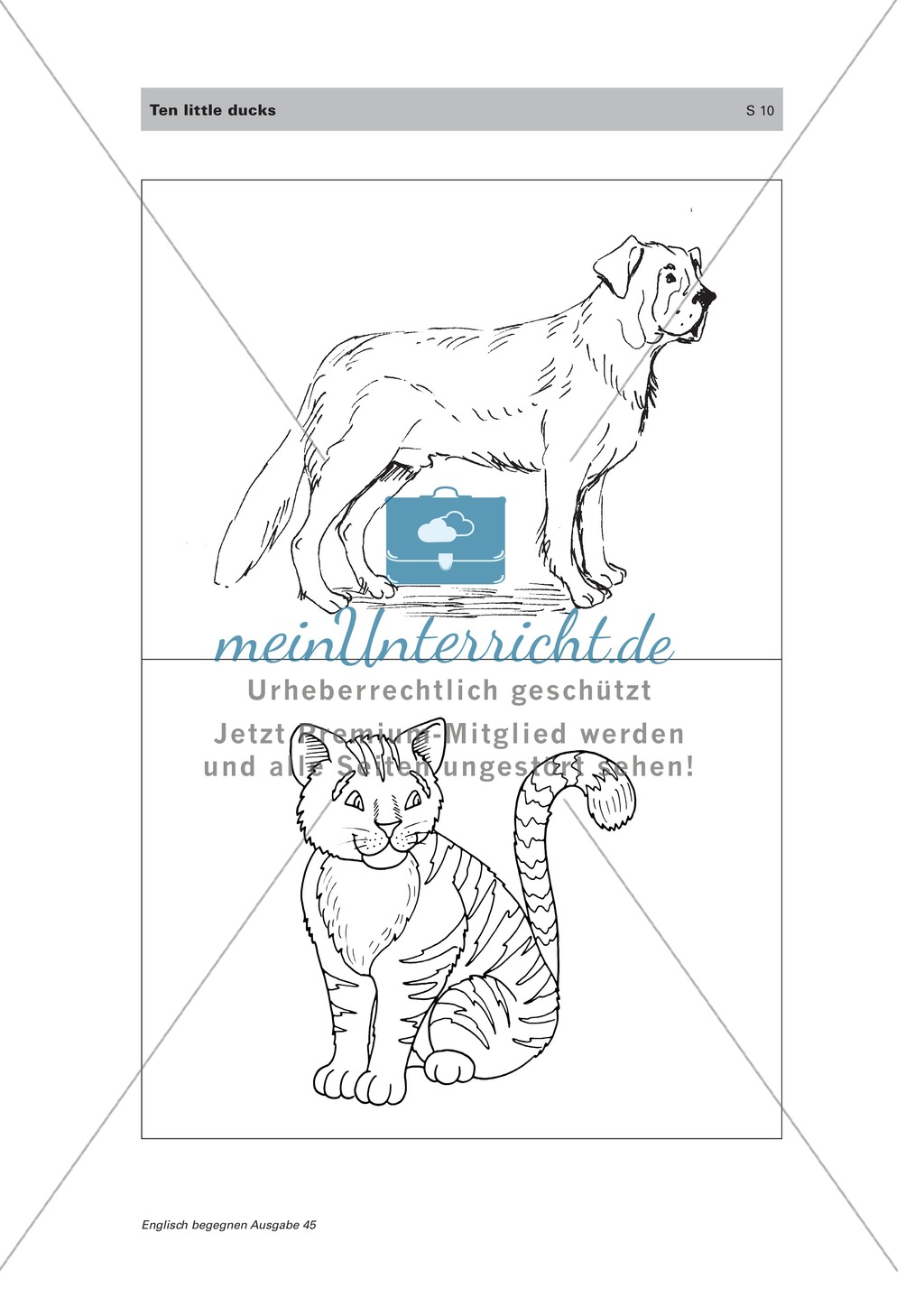 Englischen Wortschatz erarbeiten: animals on the farm + numbers Preview 7