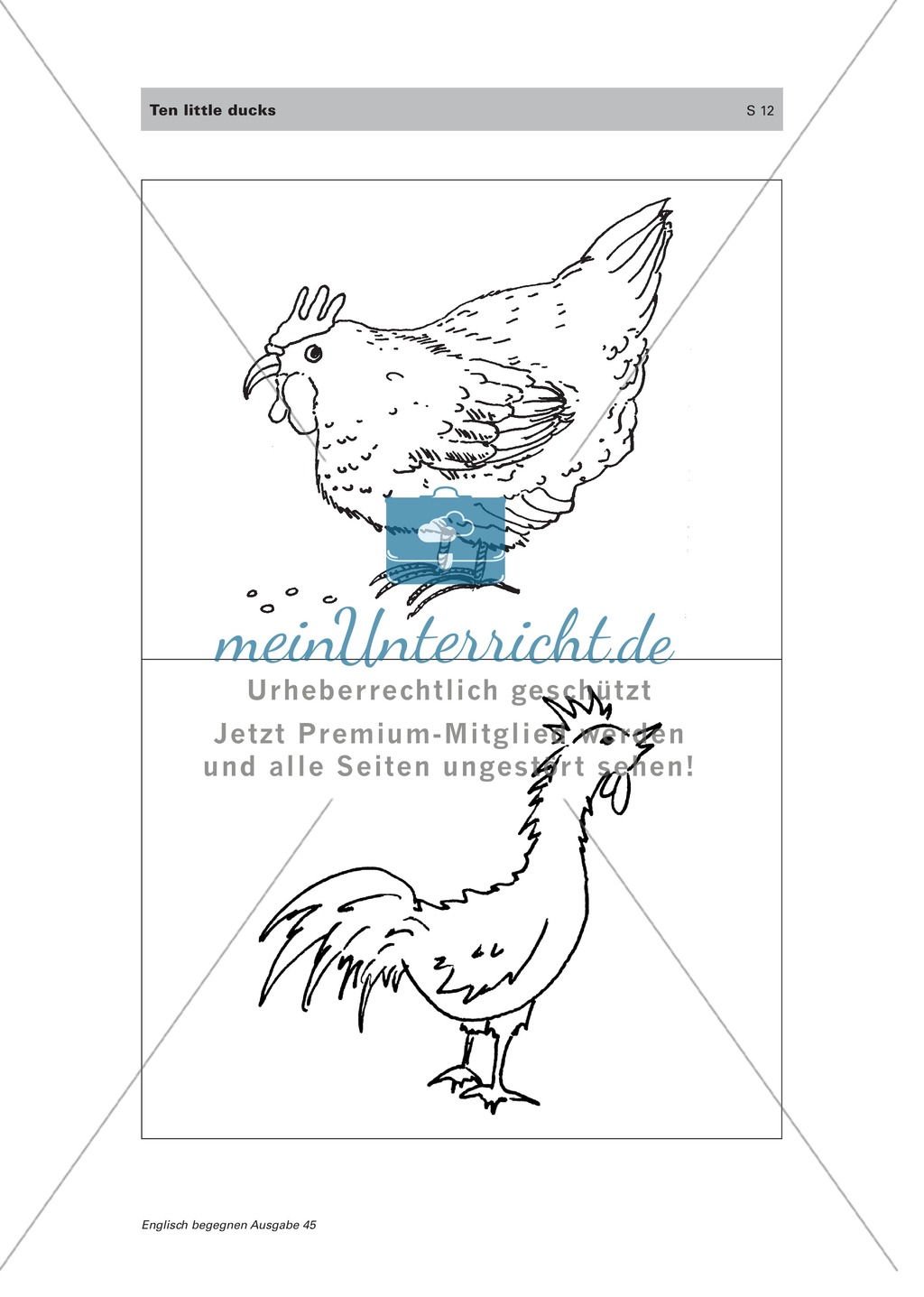Englischen Wortschatz erarbeiten: animals on the farm + numbers Preview 9