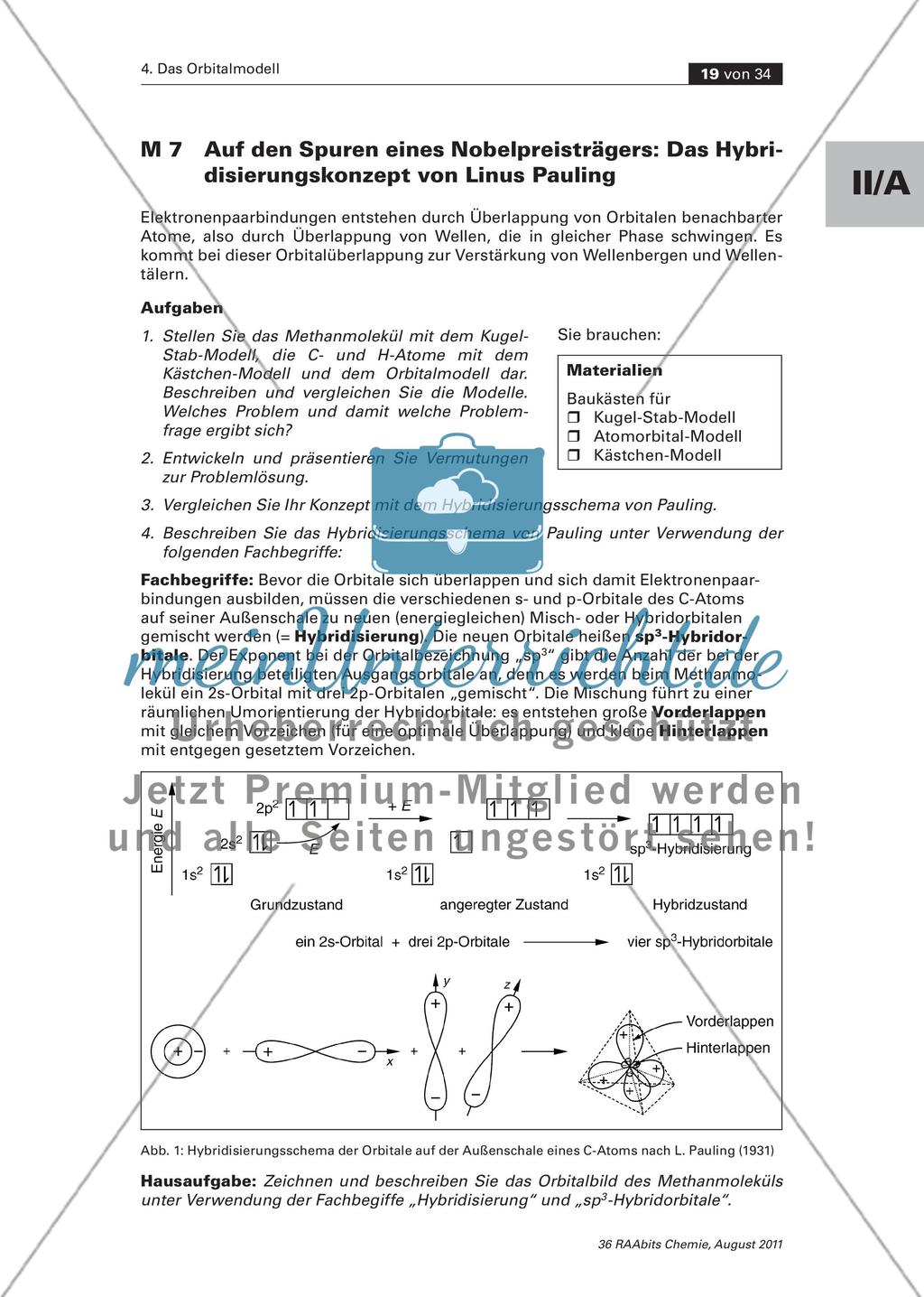 Die „In-Phase-Überlappung“ von Orbitalen führt zur Ausbildung verschiedener chemischer Atombindungen Preview 1