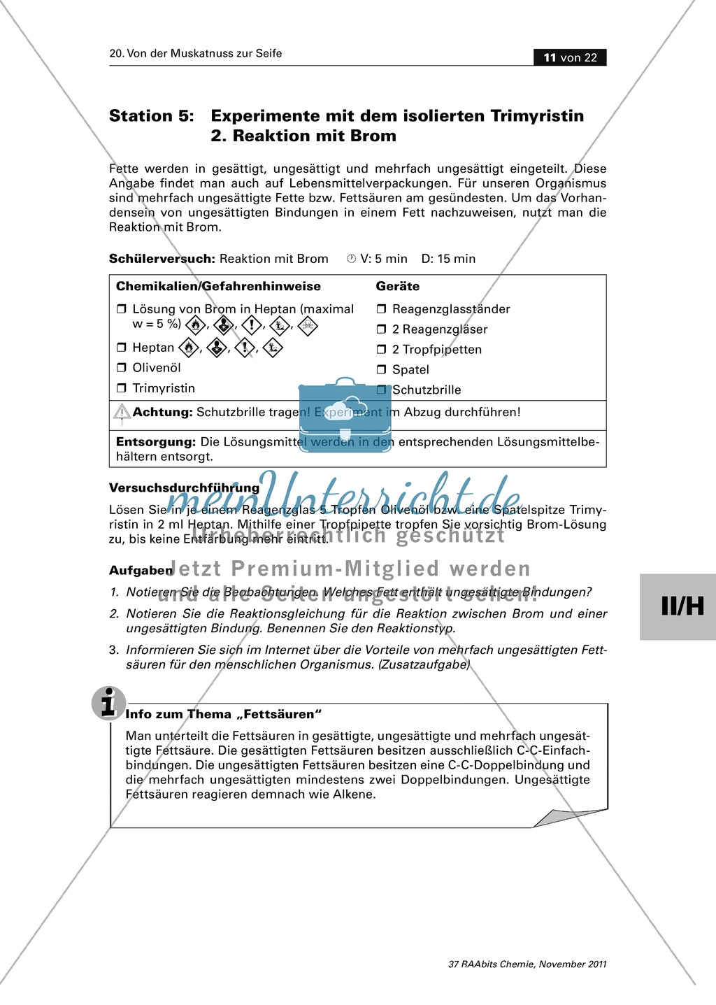 Stationenarbeit zum Thema Fette - Von der Muskatnuss zur Seife Preview 7