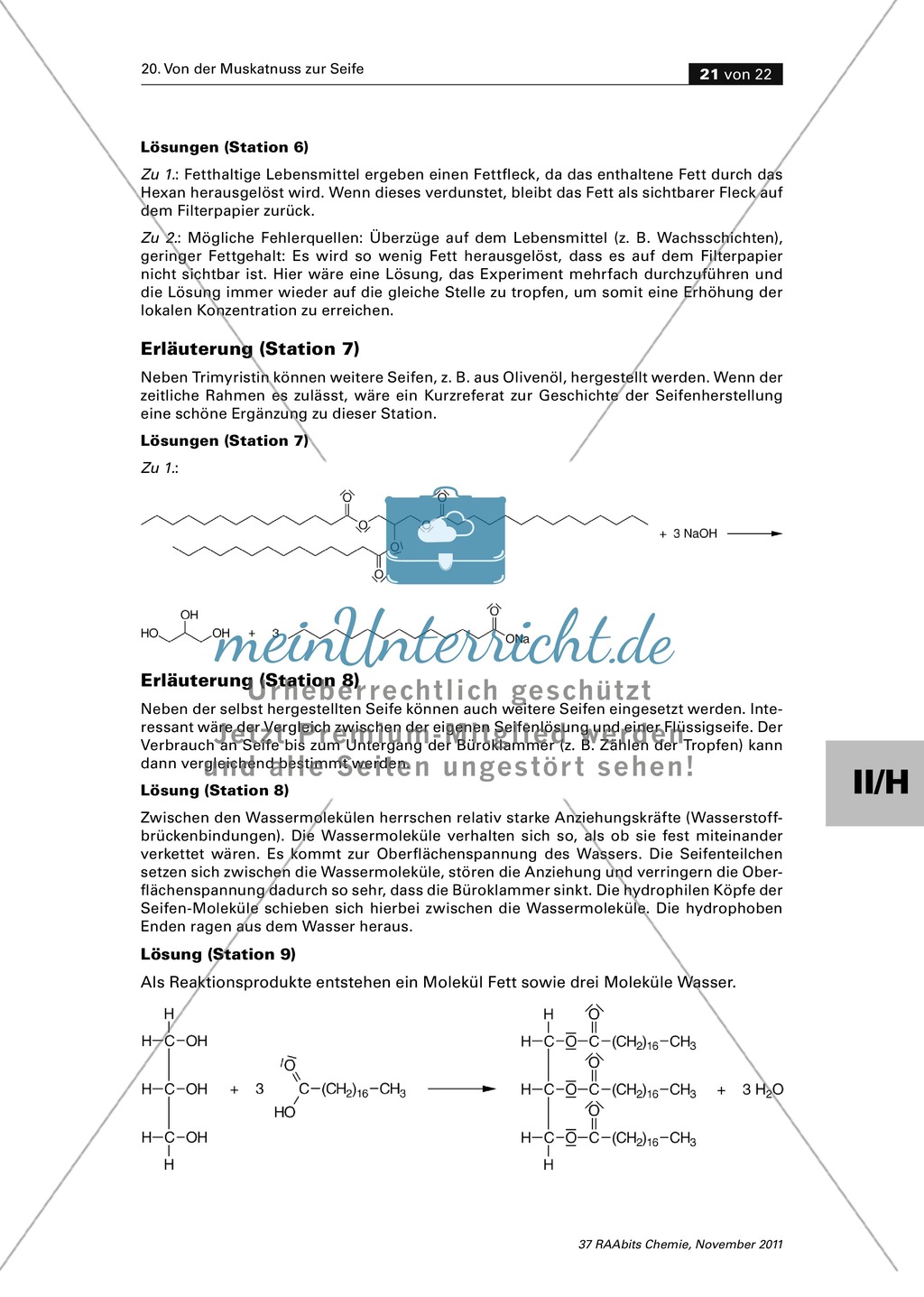 Fette im Modell, Zuordungsspiel zu Fachbegriffen, Mindmap erstellen zu Fetten Preview 5