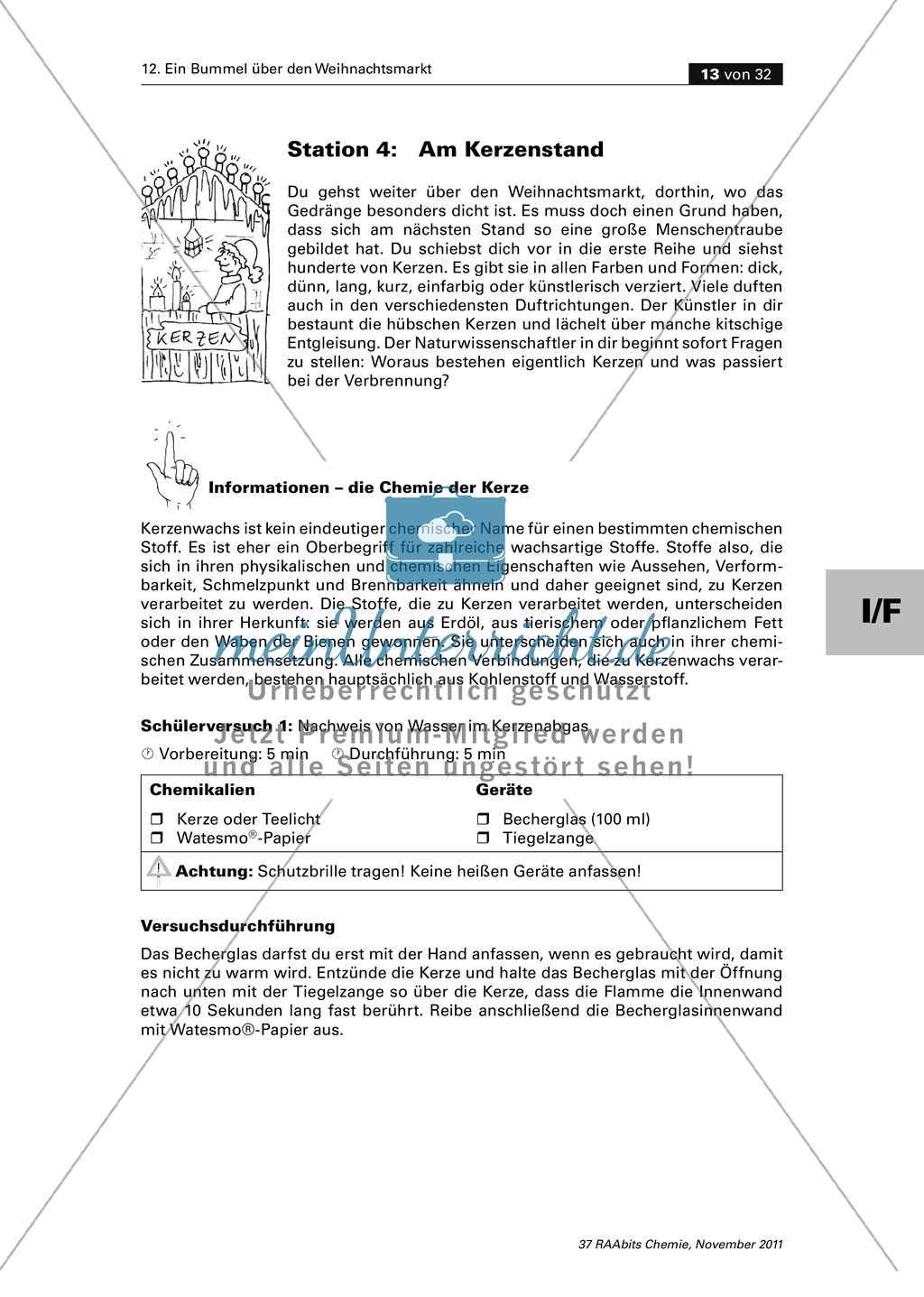 Organische Chemie an Stationen - Bummel über den Weihnachtsmarkt Preview 11