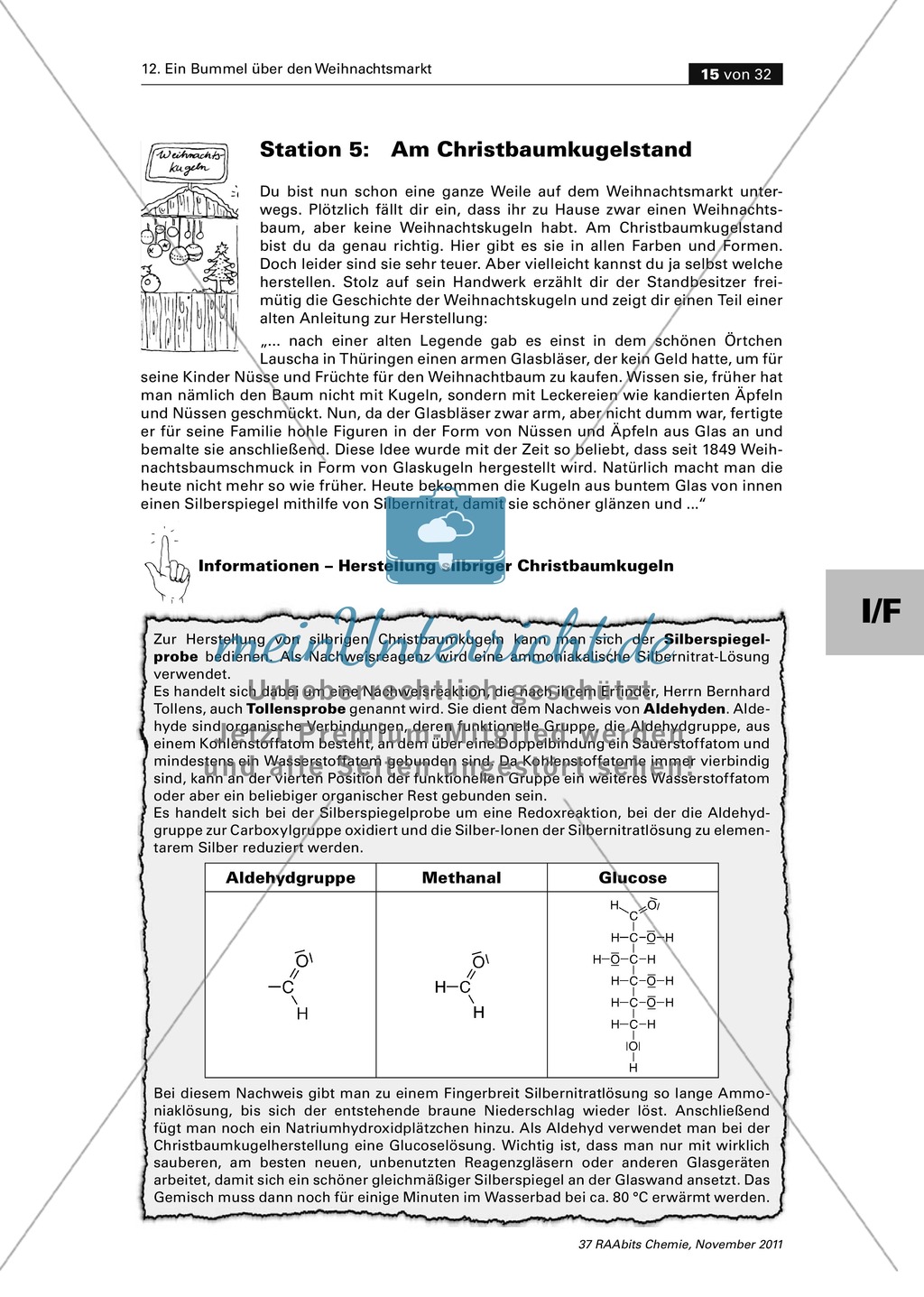 Organische Chemie an Stationen - Bummel über den Weihnachtsmarkt Preview 13