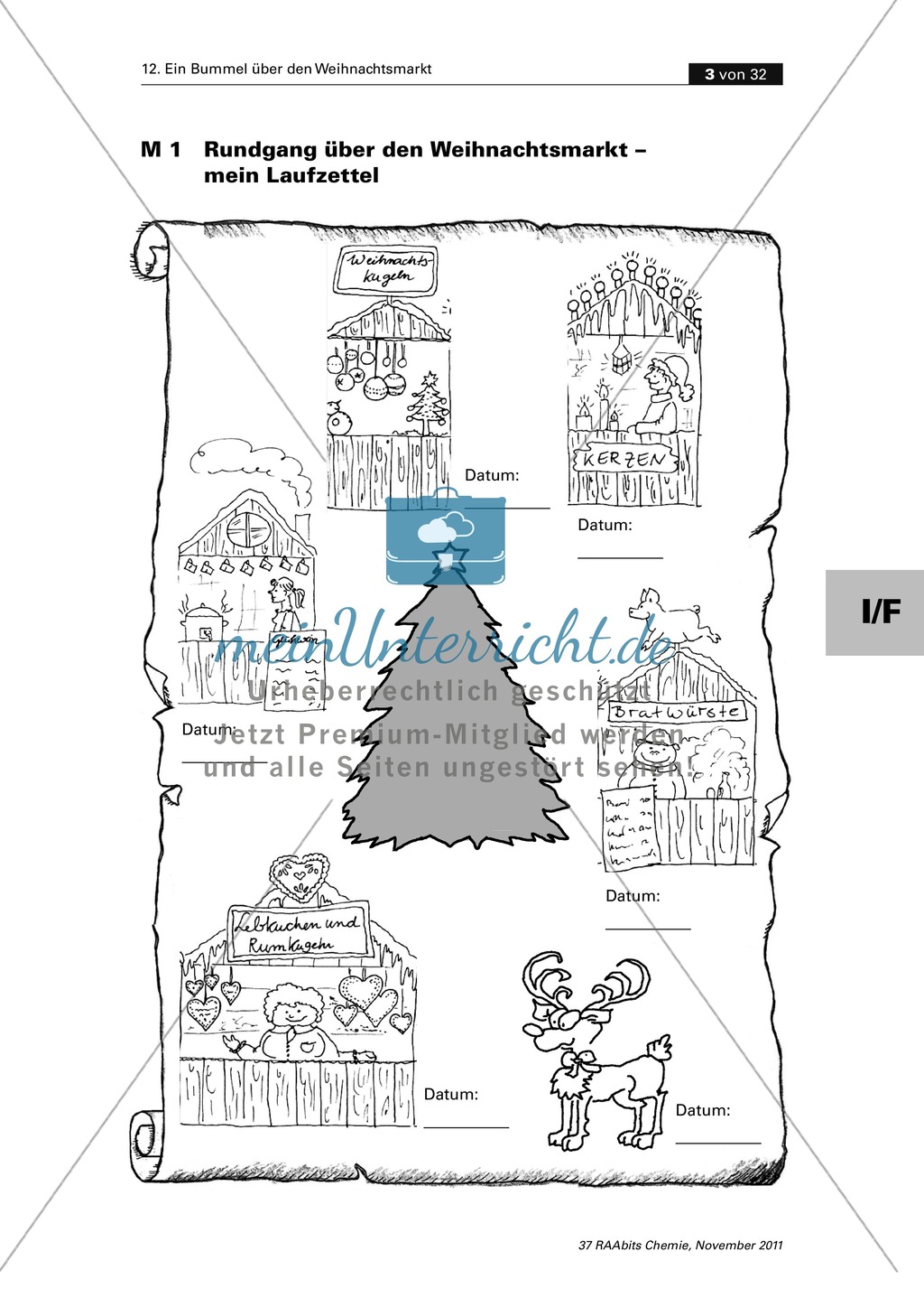 Organische Chemie an Stationen - Bummel über den Weihnachtsmarkt Preview 1
